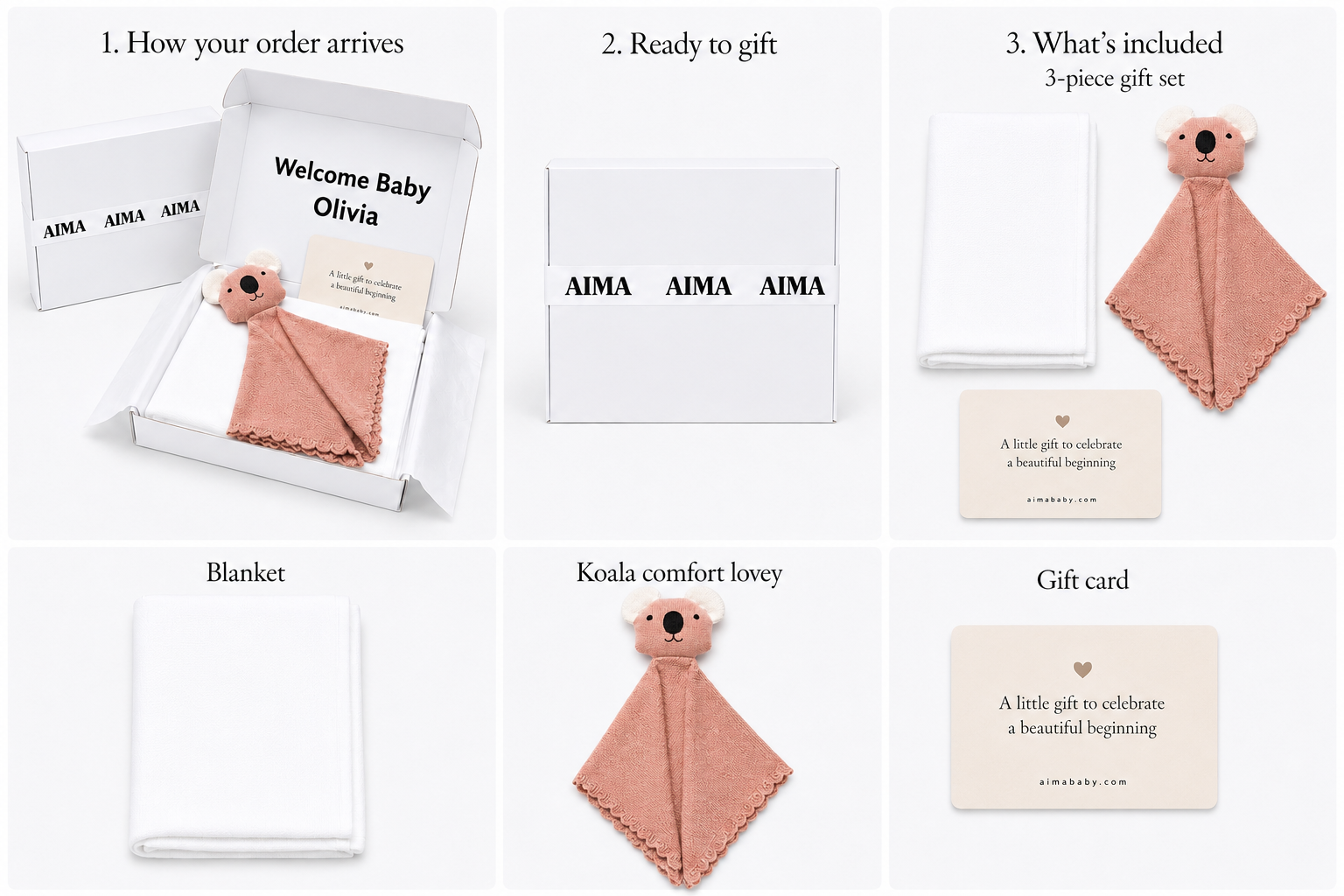 Pink Koala Comfort Baby Gift Box
