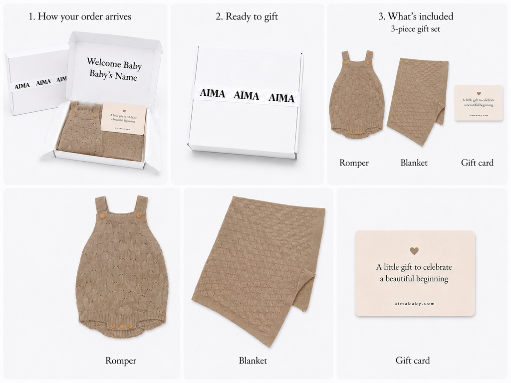 Taupe Essential Baby Gift Box