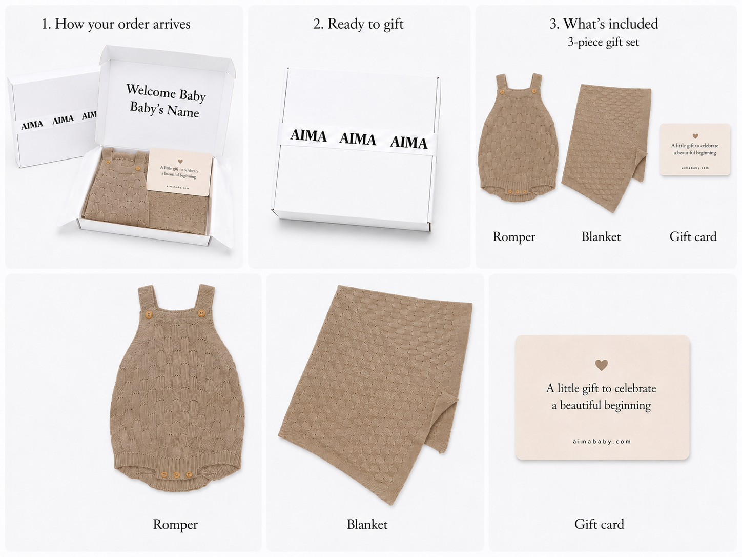 Taupe Essential Baby Gift Box